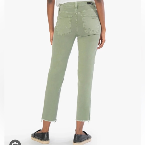 Kut From The Kloth Rachel High Rise Fab Ab Mom Jean in Tuscan Olive 0 new - Picture 2 of 12